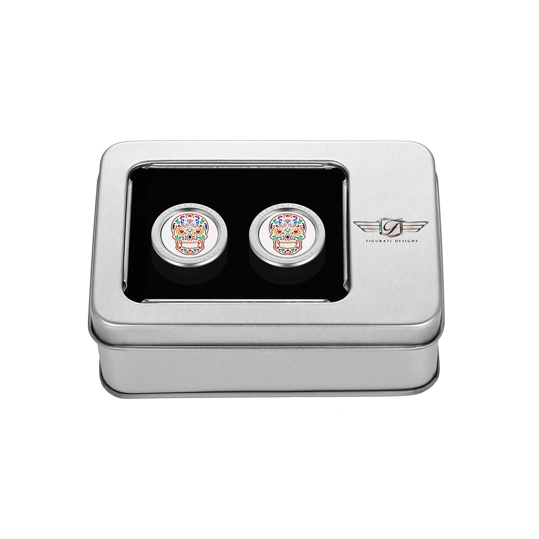 Figurati Designs – Harley-Davidson Stainless-Steel Sugar Skulls Docking Covers – FD30-DC-25.2/32-SS