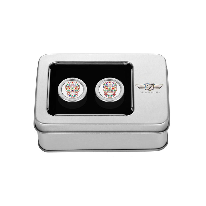 Figurati Designs – Harley-Davidson Stainless-Steel Sugar Skulls Docking Covers – FD30-DC-25.2/32-SS