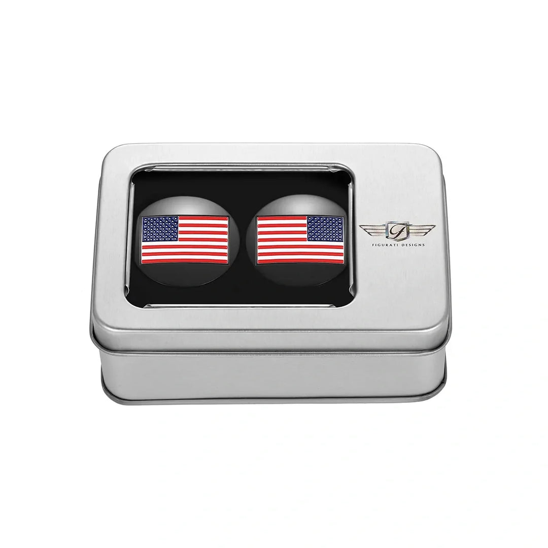 Figurati Designs – Harley-Davidson Stainless-Steel / Black American Flag Swing Arm Covers - Reversed – FD21R-AF-BLK