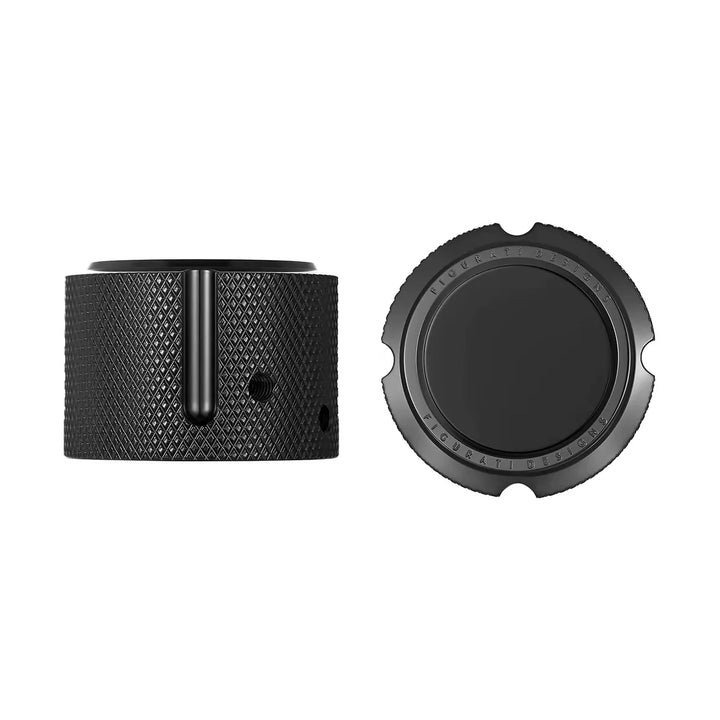 Figurati Designs – Harley-Davidson Stainless-Steel in Black Front Axle Nut Covers – FD65-FAC-BLK