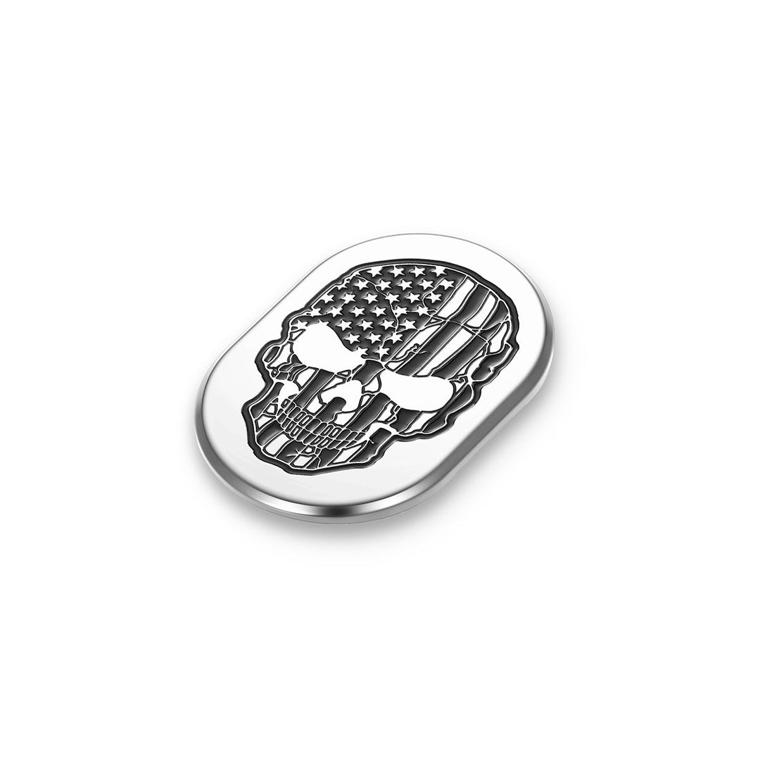 Figurati Designs – Harley-Davidson Stainless-Steel Black American Skull Antenna Cover - Left – FD27-AC-SS-LFT