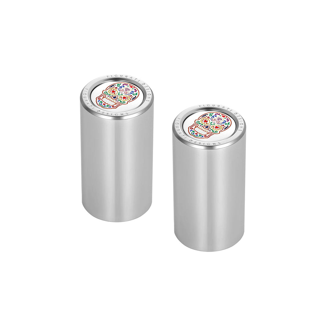 Figurati Designs – Harley-Davidson Stainless-Steel Sugar Skull Docking Covers – FD30-DC-SS 25.2/46.5 (Long Skinny)