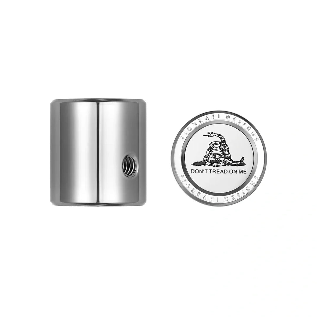 Figurati Designs – Heel Toe Shifter Cover - Stainless-Steel Don't Tread on Me – FD40-HTSC-SS