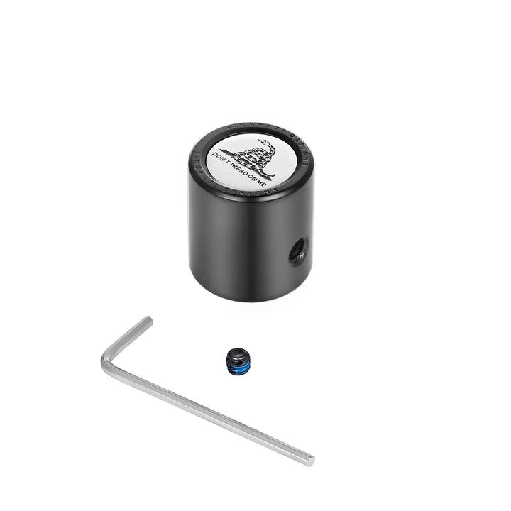 Figurati Designs – Heel Toe Shifter Cover - Stainless-Steel in Black Don't Tread on Me – FD40-HTSC-BLK