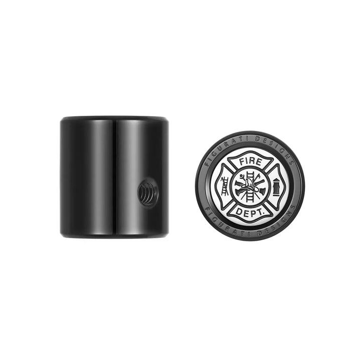 Figurati Designs – Heel Toe Shifter Cover - Stainless-Steel in Black Maltese Cross - FIRE – FD74-HTSC-BLK