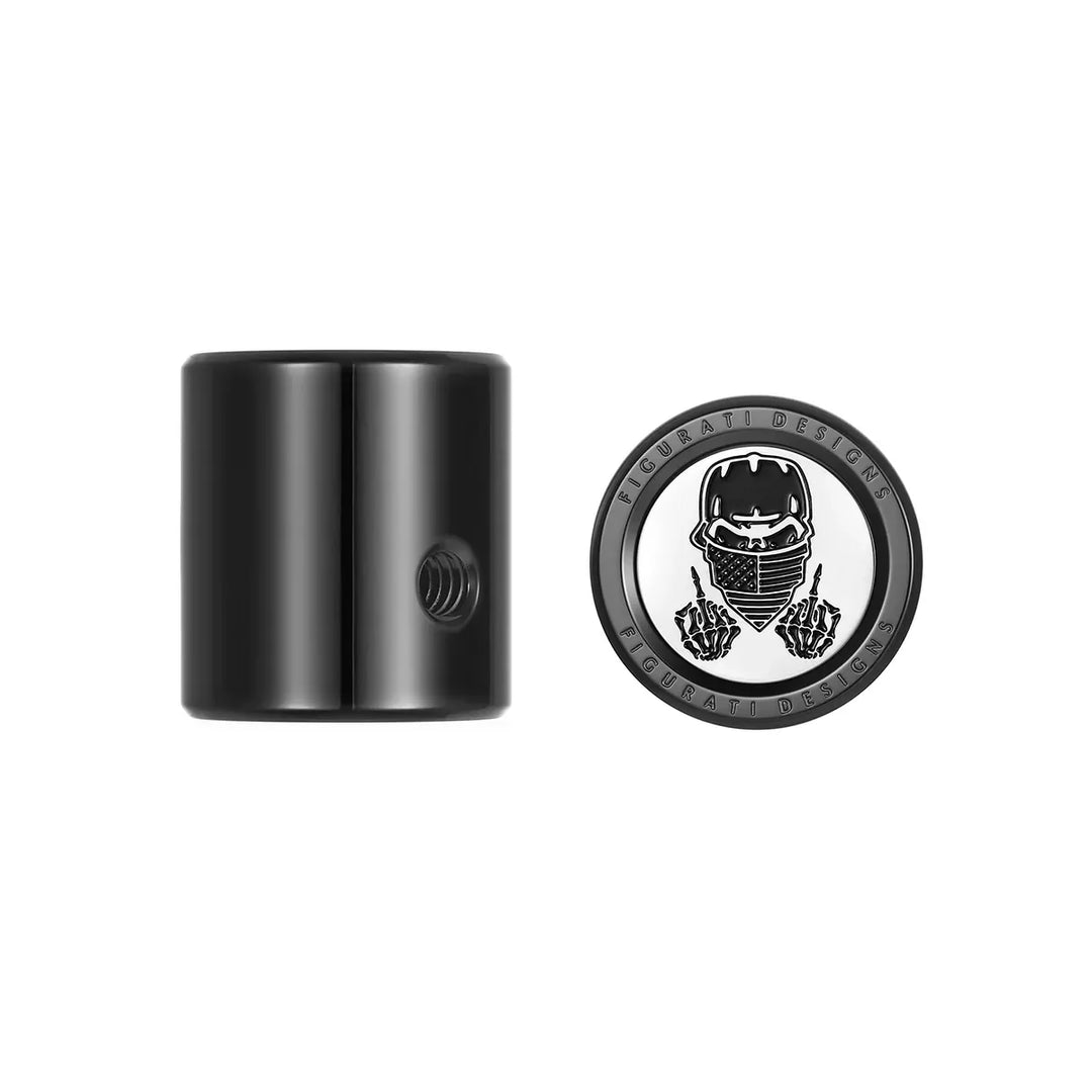 Figurati Designs – Heel Toe Shifter Cover - Stainless-Steel in Black Masked Skull – FD29-HTSC-BLK