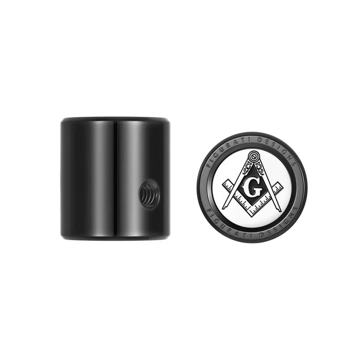 Figurati Designs – Heel Toe Shifter Cover - Stainless-Steel in Black Masonic Emblem – FD42-HTSC-BLK
