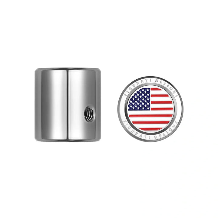 Figurati Designs – Heel Toe Shifter Cover Stainless-Steel Red White and Blue American Flag – FD20-HTSC-SS