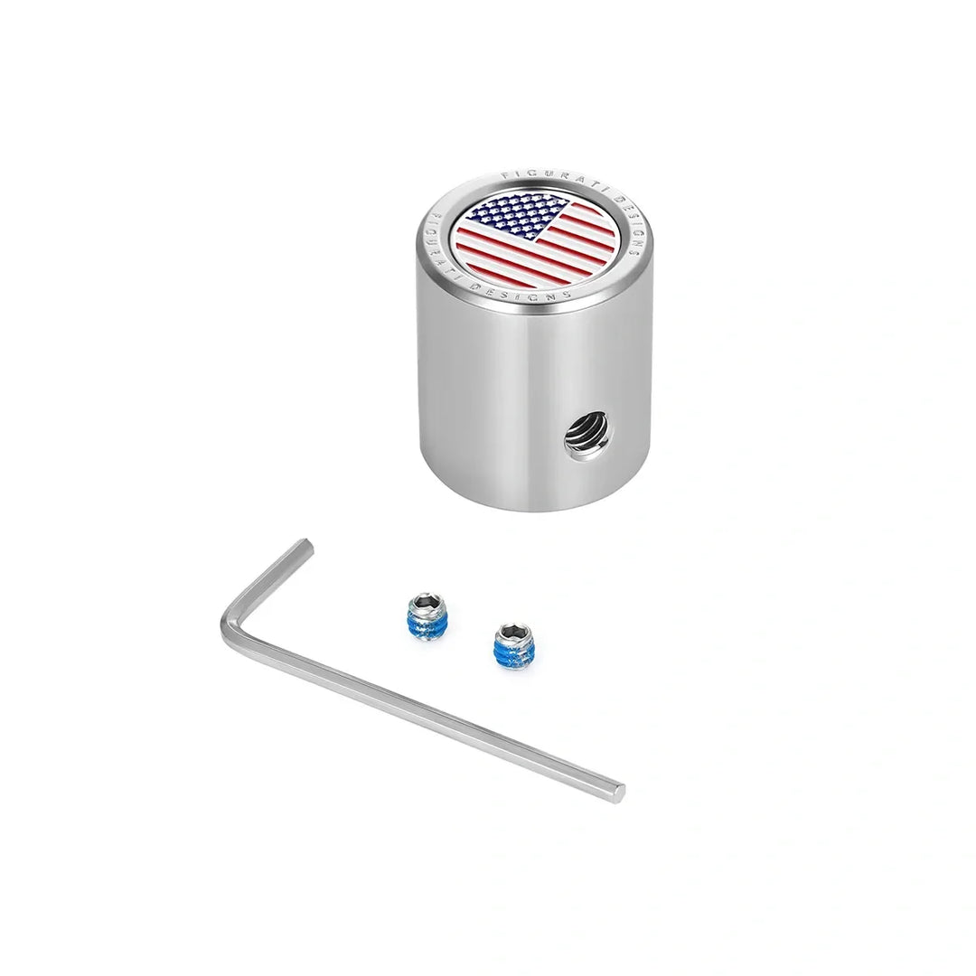Figurati Designs – Heel Toe Shifter Cover Stainless-Steel Red White and Blue American Flag – FD20-HTSC-SS