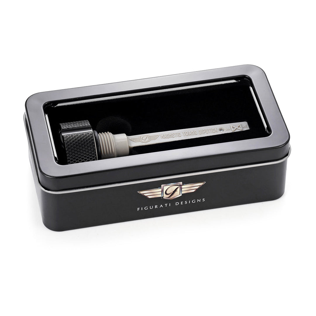 Figurati Designs – Signature Magnetic Transmission Dipstick for Harley-Davidson All Models - Knurled Black – FD01-MAGTDT-KN-BLK