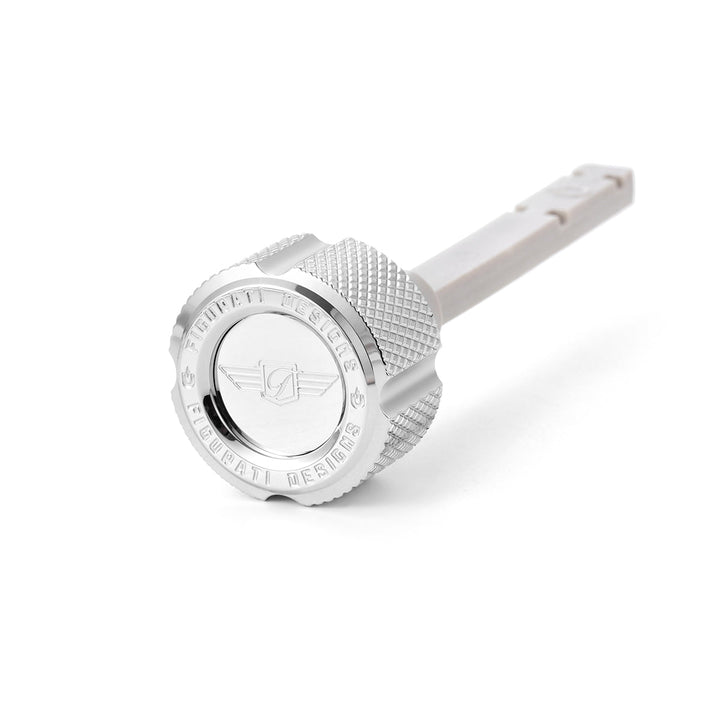Figurati Designs – Signature Magnetic Transmission Dipstick for Harley-Davidson All Models - Knurled Silver – FD01-MAGTDT-KN-SS