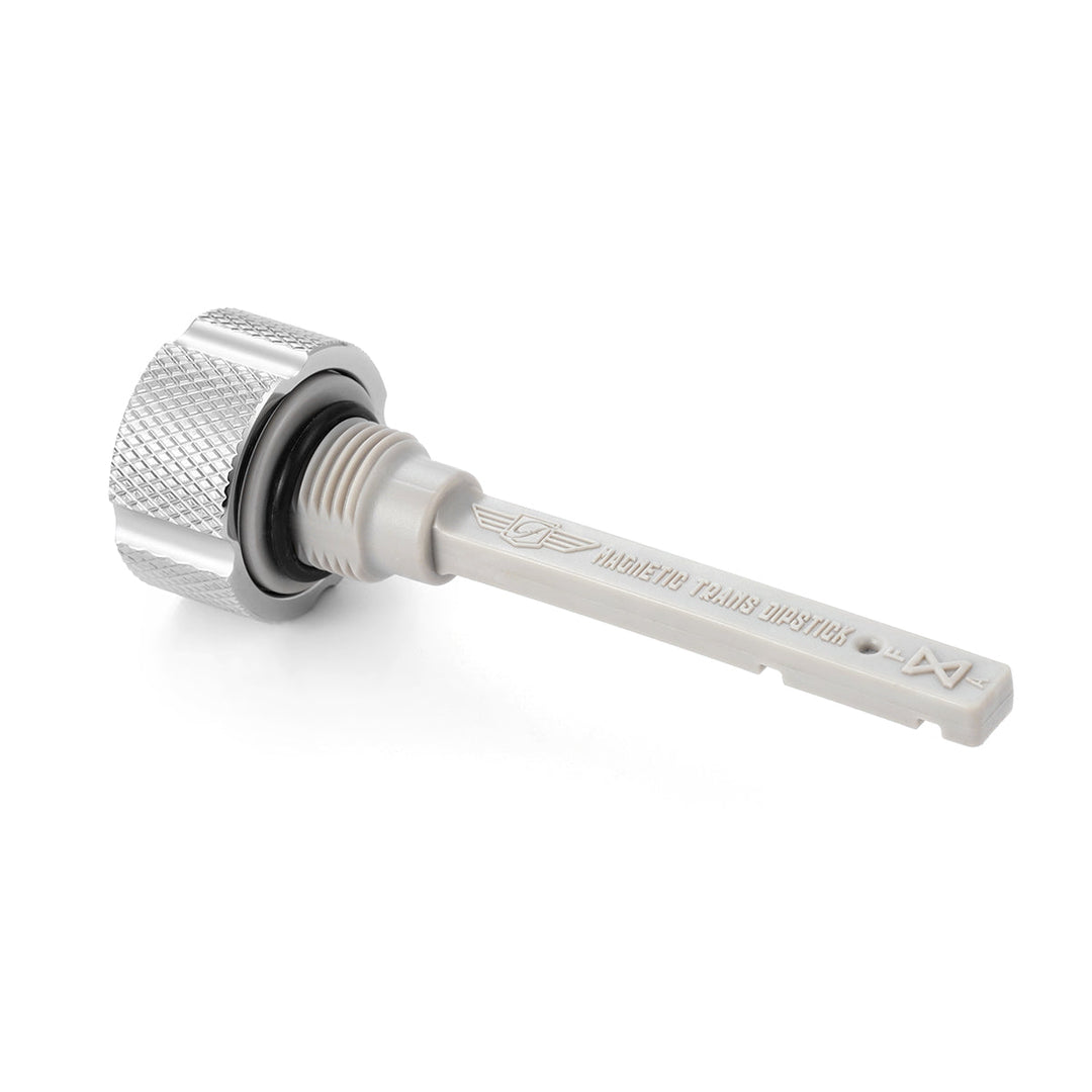 Figurati Designs – Signature Magnetic Transmission Dipstick for Harley-Davidson Touring M8 - Knurled Silver – FD01-MAGTD-KN-SS