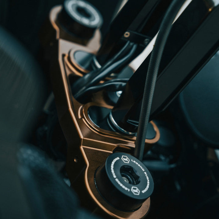 OG 2020-Up Softail Lowrider S & ST Top Triple Tree installed on a 2023 Softail Low Rider ST FXLRST
