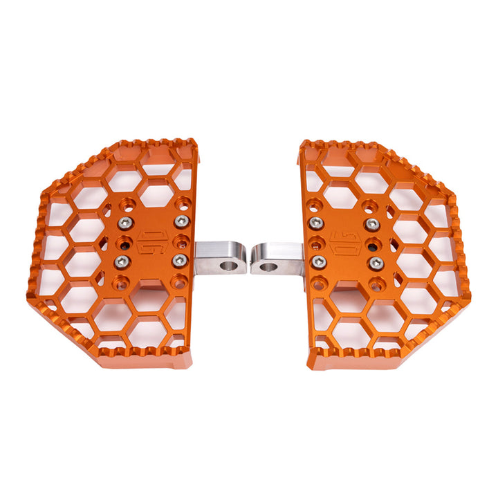 Original Garage Moto Orange Mini Floorboards for Harley-Davidson