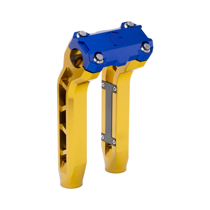 OG Gold Performance 8.5 inch Pull Back Riser Legs with Blue Performance Top Clamp