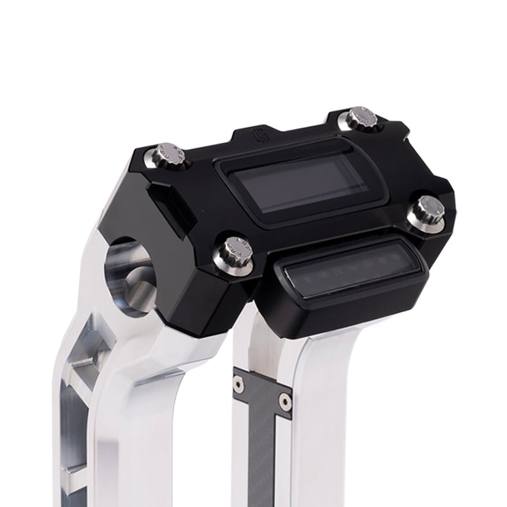 OG Black Performance Digital Gauge Top Clamp on OG Aluminum Performance Riser Legs