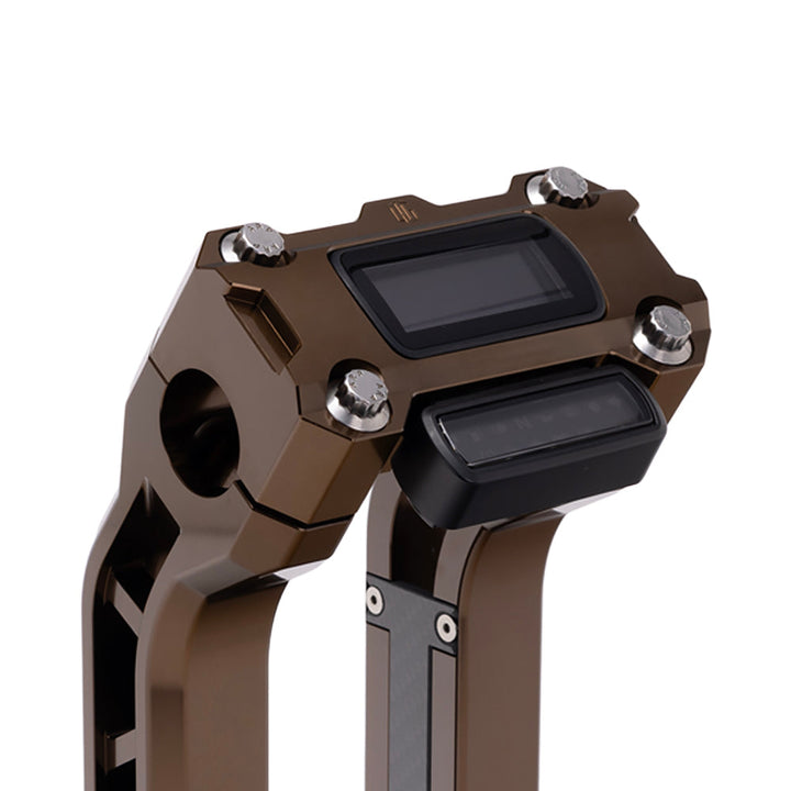 OG Bronze Performance Digital Gauge Top Clamp on OG Bronze Performance Riser Legs