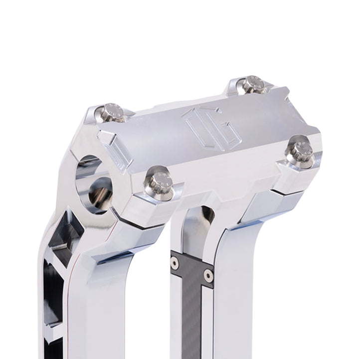 OG Aluminum Performance Top Clamp on OG Chrome Performance Riser Legs