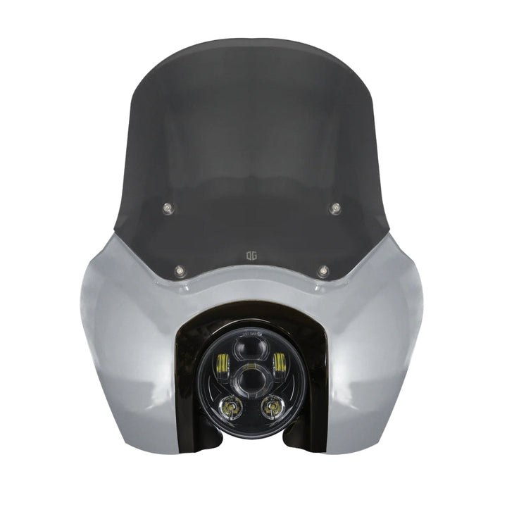 OG Softail Low Rider S Complete T-Sport Fairing Kit - Barracuda Silver 5.75 LED Black