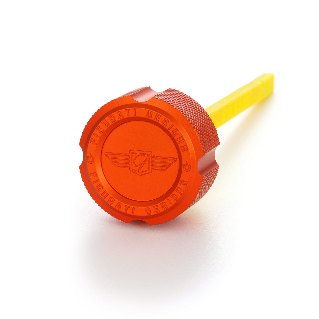 Figurati Designs – Performance Dipstick for Harley-Davidson Touring M8 - Knurled Orange – FDP01-M8KN-O