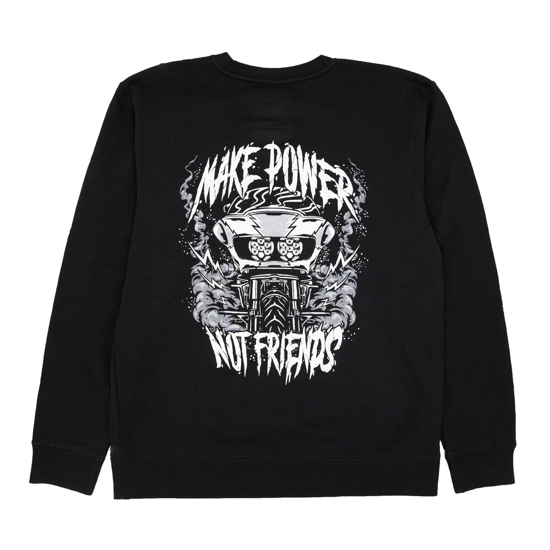 Tucker Speed Make Power Not Friends RG Crewneck Sweatshirt - Black