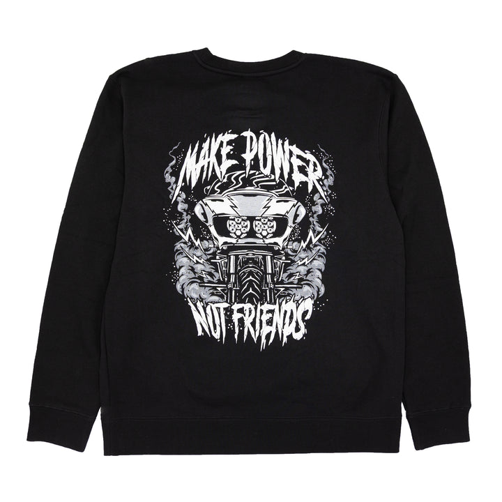 Tucker Speed Make Power Not Friends RG Crewneck Sweatshirt - Black