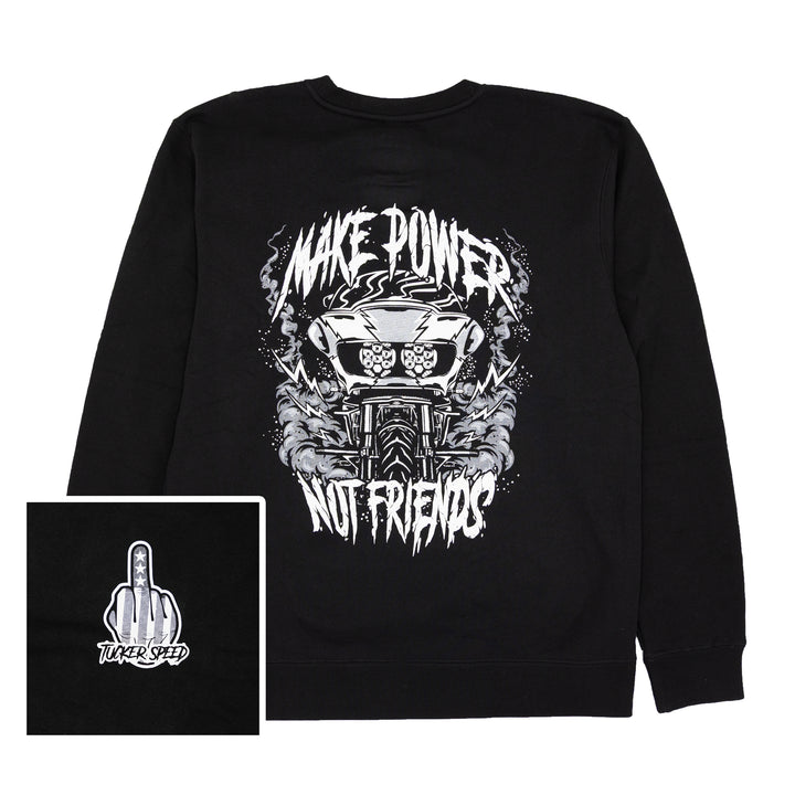 Tucker Speed Make Power Not Friends RG Crewneck Sweatshirt - Black