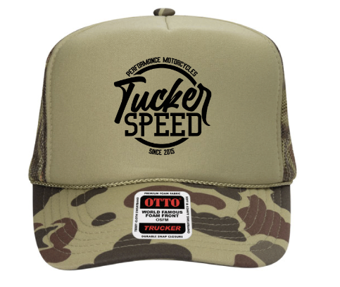 Tucker Speed Performance Motorcycle Foam Trucker Hat - Light Camo