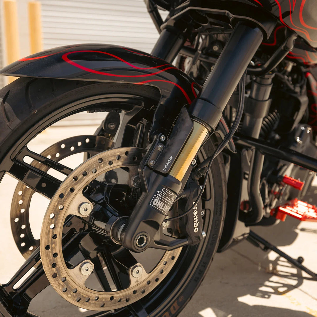 Thrashin Supply Inverted Bagger Fork Guard - Matte Forged Carbon