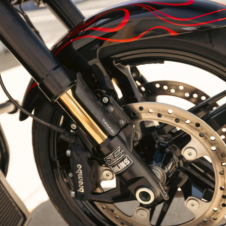 Thrashin Supply Inverted Bagger Fork Guard - Matte Forged Carbon