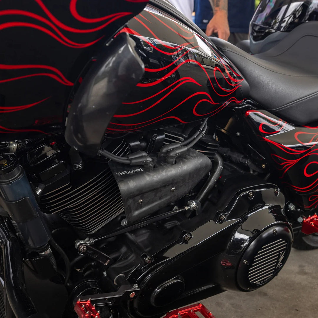 THRASHIN SUPPLY Air Scoop | Milwaukee Eight Engine - Matte Forged Carbon