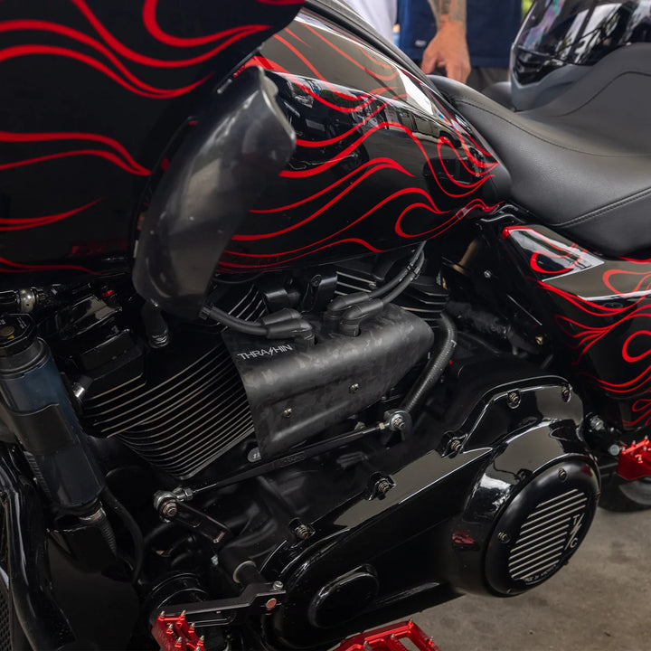 THRASHIN SUPPLY Air Scoop | Milwaukee Eight Engine - Matte Forged Carbon