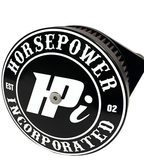 Horsepower Inc. Laser Scribe Air Cleaner Cover - Black W/ HPI Logo - COVER ONLY