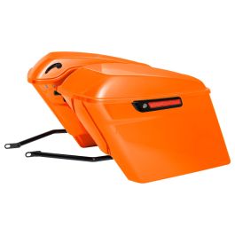 Color Matched Stretched Saddlebag Conversion Kit w/ Black Hardware for Harley® Softail '18-'26