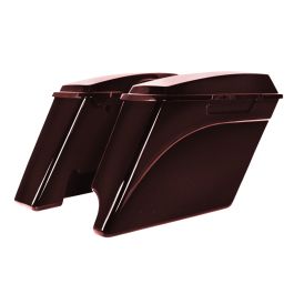 Color Matched 2-Into-1 Extended 4" Stretched Saddlebags for Harley® Touring '94-'13