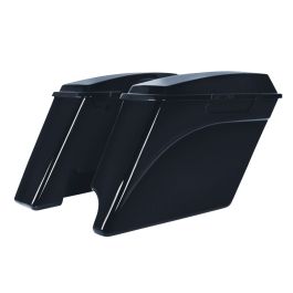 Color Matched 2-Into-1 Extended 4" Stretched Saddlebags for Harley® Touring '94-'13