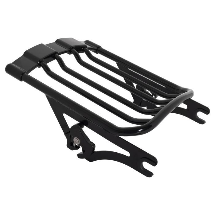 HogWorkz Black Air Glide Two Up Luggage Rack for Harley Touring '09-'26 - HW129347