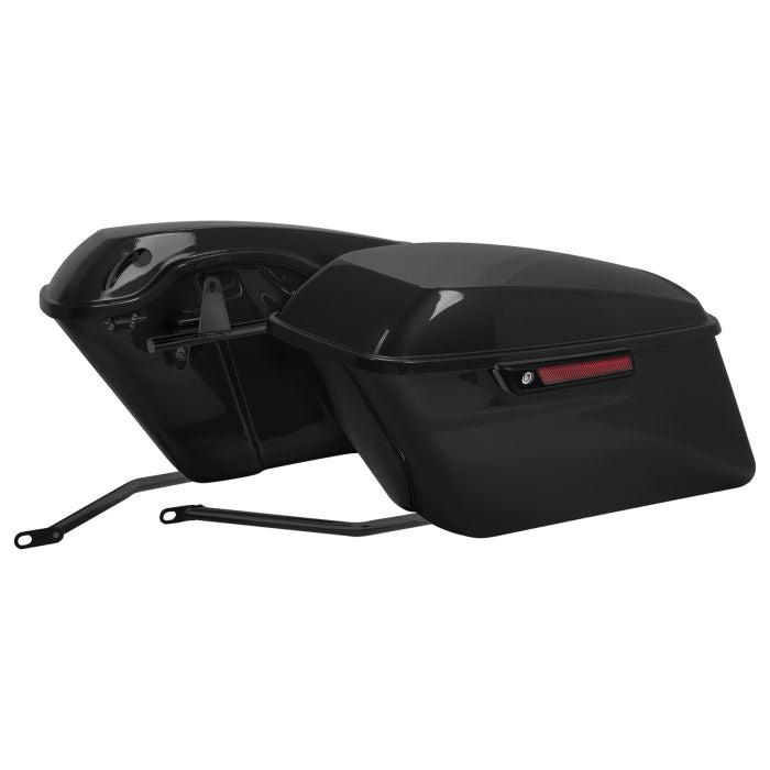 HogWorkz Color Matched Standard Saddlebag Conversion Kit w/ Black Hardware for Harley® Softail '84-'17 - HW167980