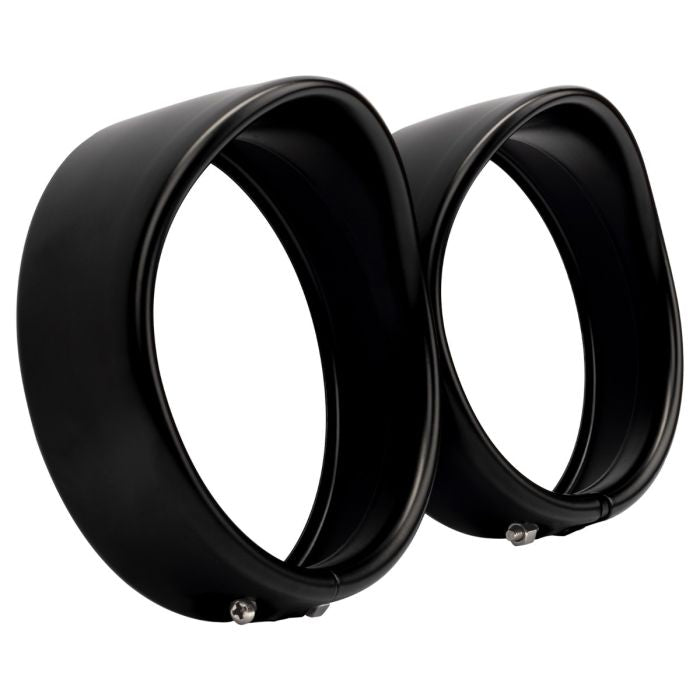 4.5" Auxiliary Light / Passing Lamp Visor Trim Rings for Harley-Davidson® - Matte Black