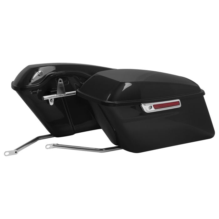HogWorkz Color Matched Standard Saddlebag Conversion Kit w/ Chrome Hardware for Harley® Softail '84-'17 - HW167979