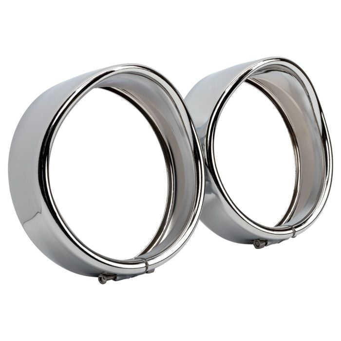 4.5" Auxiliary Light / Passing Lamp Visor Trim Rings for Harley-Davidson®