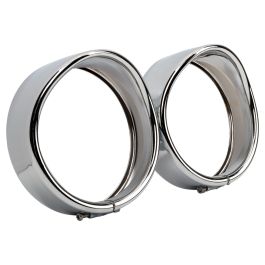 4.5" Auxiliary Light / Passing Lamp Visor Trim Rings for Harley-Davidson® | Chrome