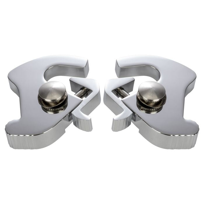 Quick Release Latch / Clamp Kit in Black for Harley-Davidson® Motorcycles - Chrome