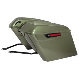 Color Matched Stretched Saddlebag Conversion Kit w/ Black Hardware for Harley® Softail '18-'26