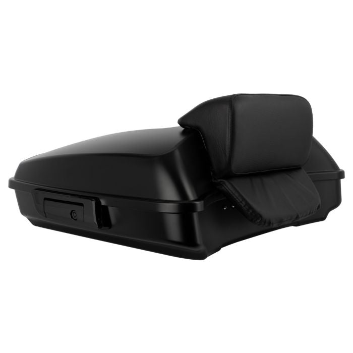 HogWorkz Unpainted Razor Tour Pack w/ Slim Backrest & Black Hardware for Harley® Touring '97-'26 - HW296209