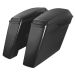 Unpainted Dual Blocked Extended 4" Stretched Saddlebags for Harley® Touring '14-'23