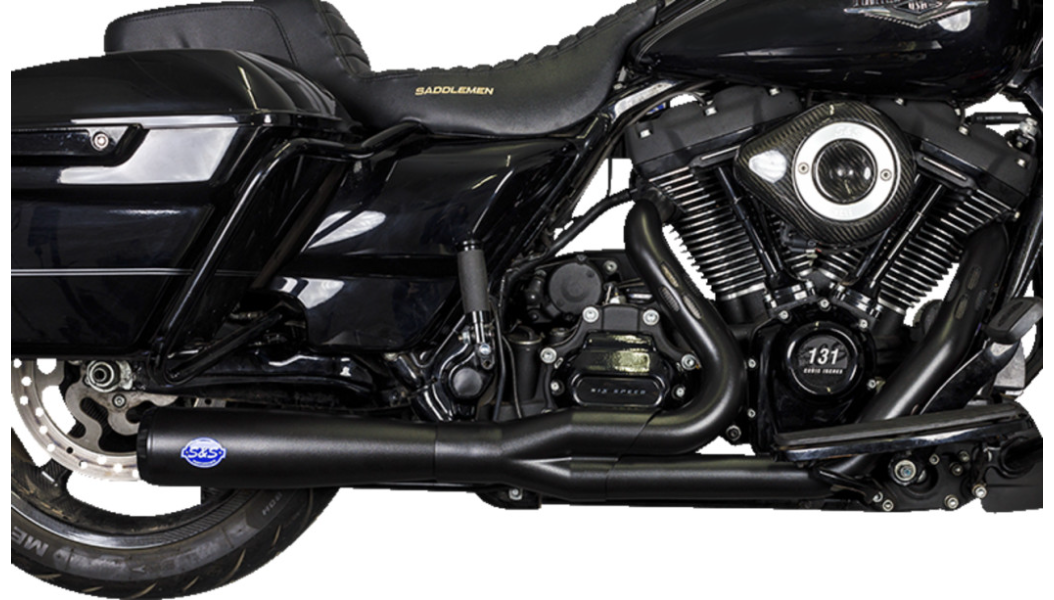 S&S Diamondback 2-Into-1 Exhaust System - Guardian Black - M8 Touring