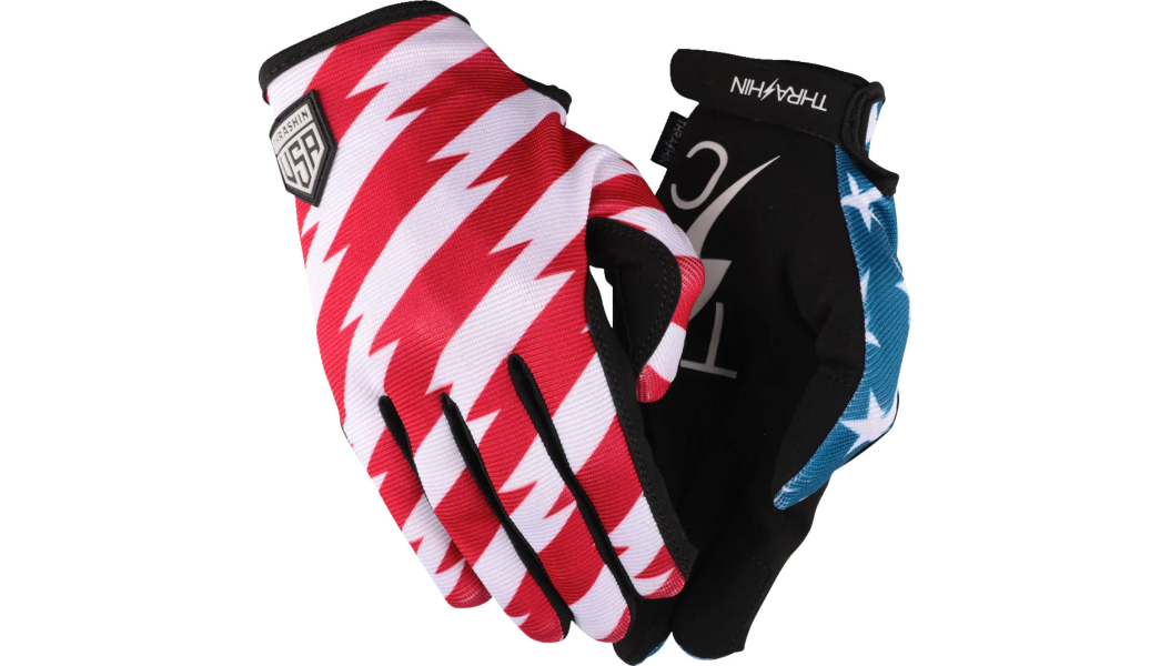 Thrashin Supply Stars & Bolts Stealth Gloves - Red/Blue