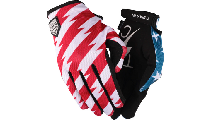 Thrashin Supply Stars & Bolts Stealth Gloves - Red/Blue