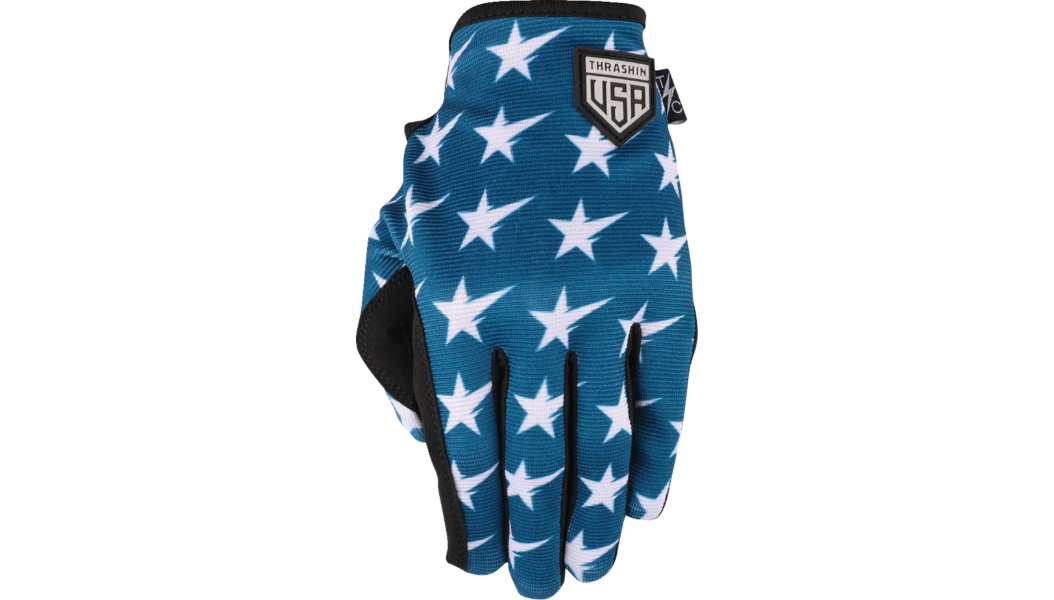 Thrashin Supply Stars & Bolts Stealth Gloves - Red/Blue